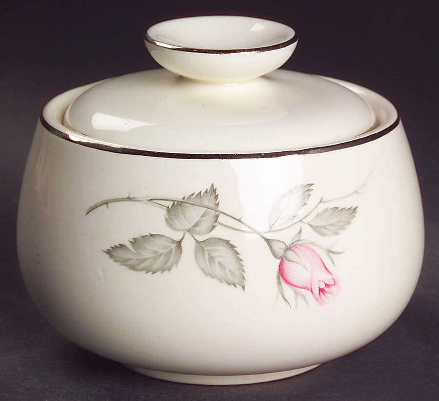 Zylstra Rose (Coupe, USA, Cream) Sugar Bowl & Lid by Zylstra-1
