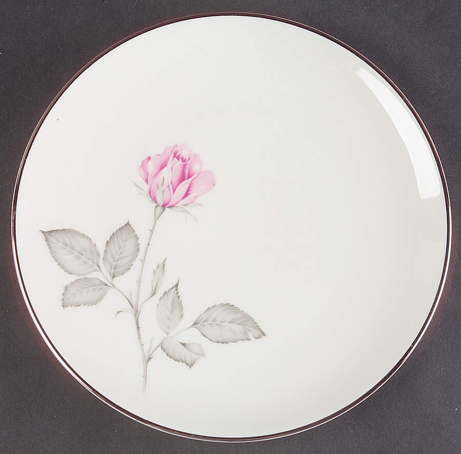 Zylstra Rose (Coupe, USA, Cream) Salad Plate by Zylstra-1