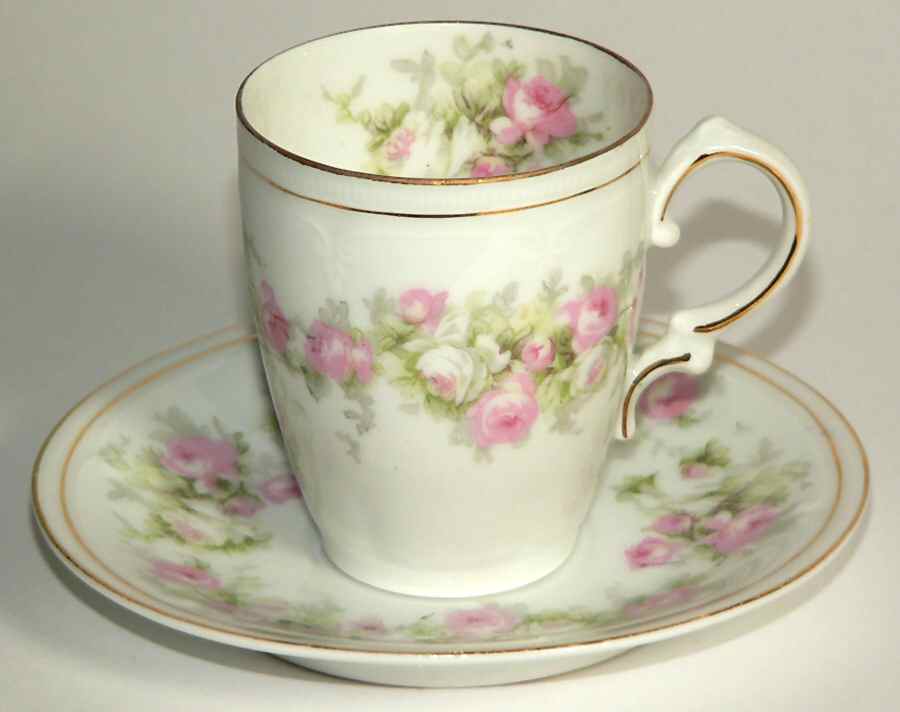 ZSC84 Flat Demitasse Cup & Saucer Set by Z S & Co (Scherzer)-1