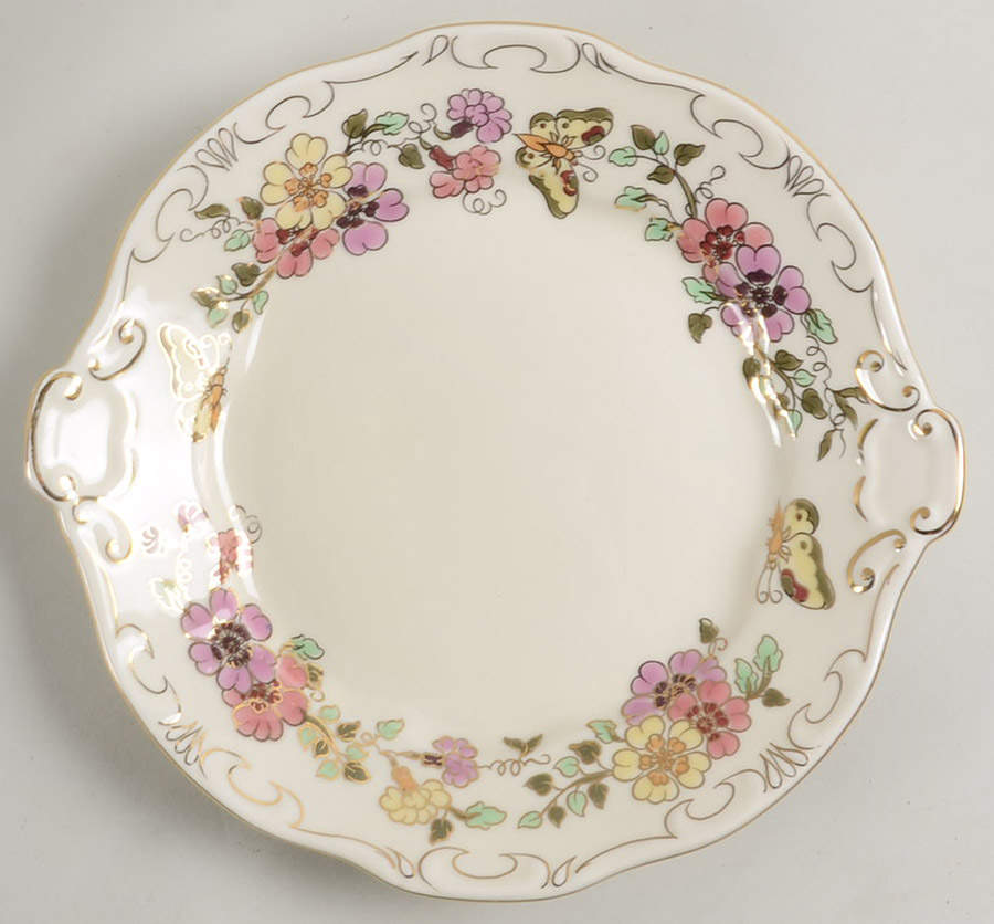ZSO2 Handled Cake Plate by Zsolnay-1
