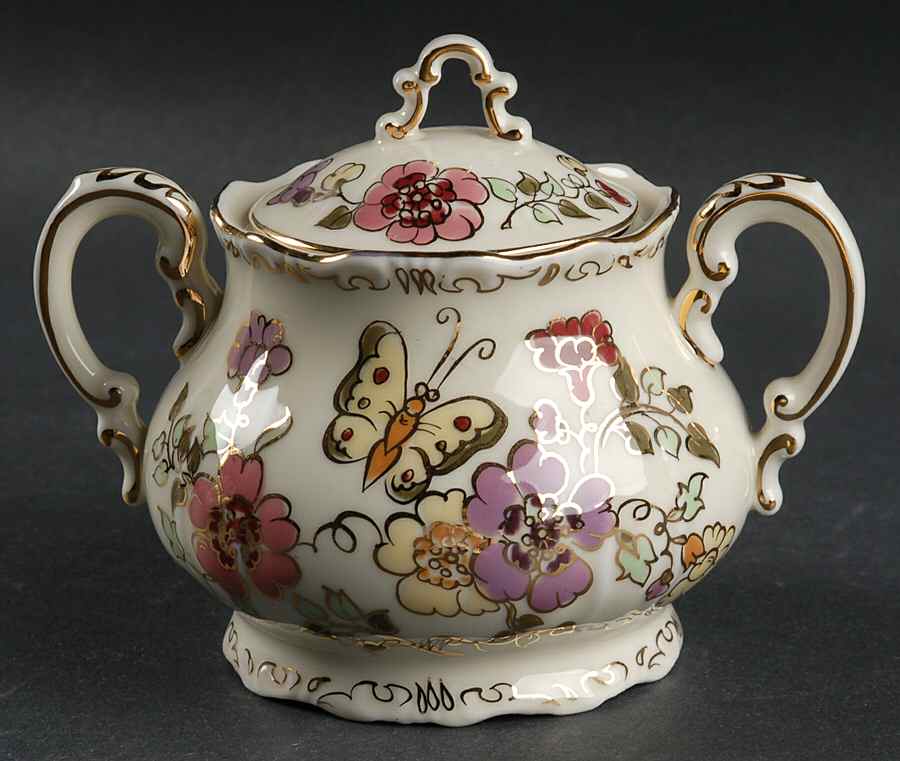 ZSO2 Sugar Bowl & Lid by Zsolnay-1
