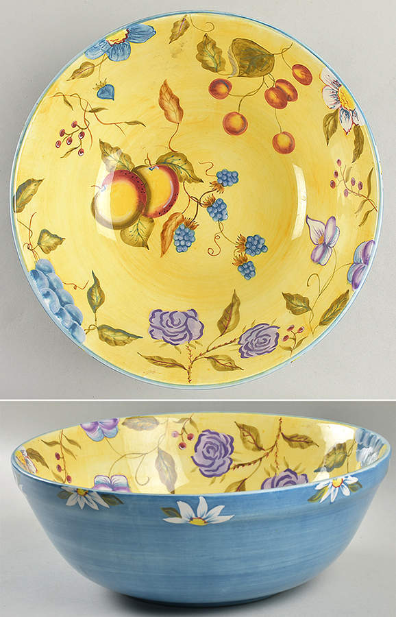 Flora 12" Large Salad Serving Bowl by Zrike-1