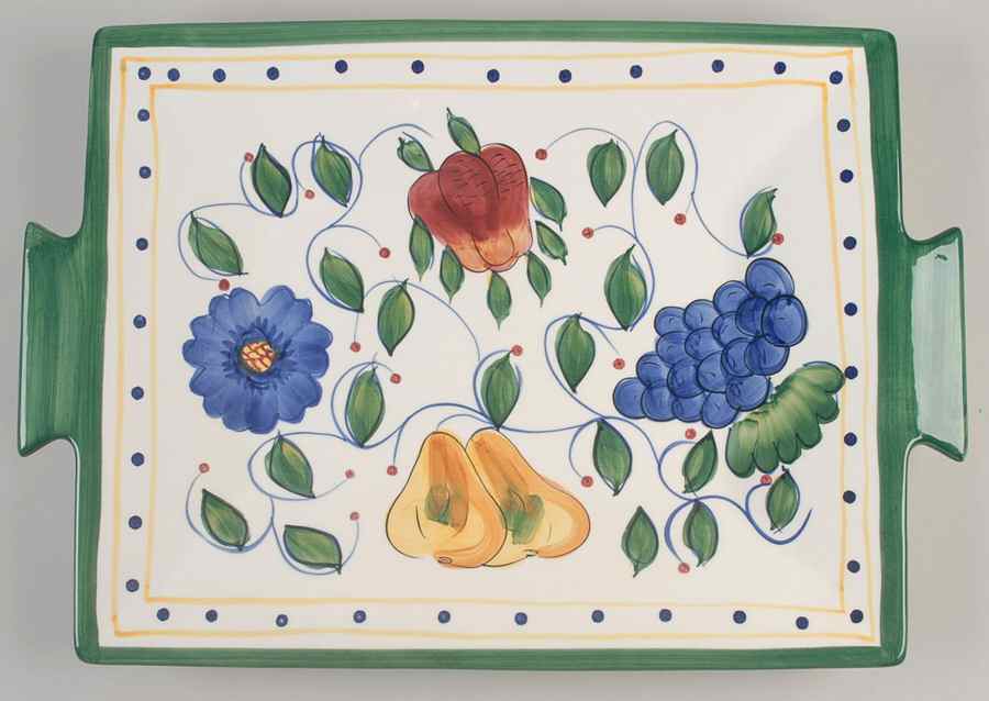 Algarve 17" Rectangular Handled Serving Platter by Zrike-1