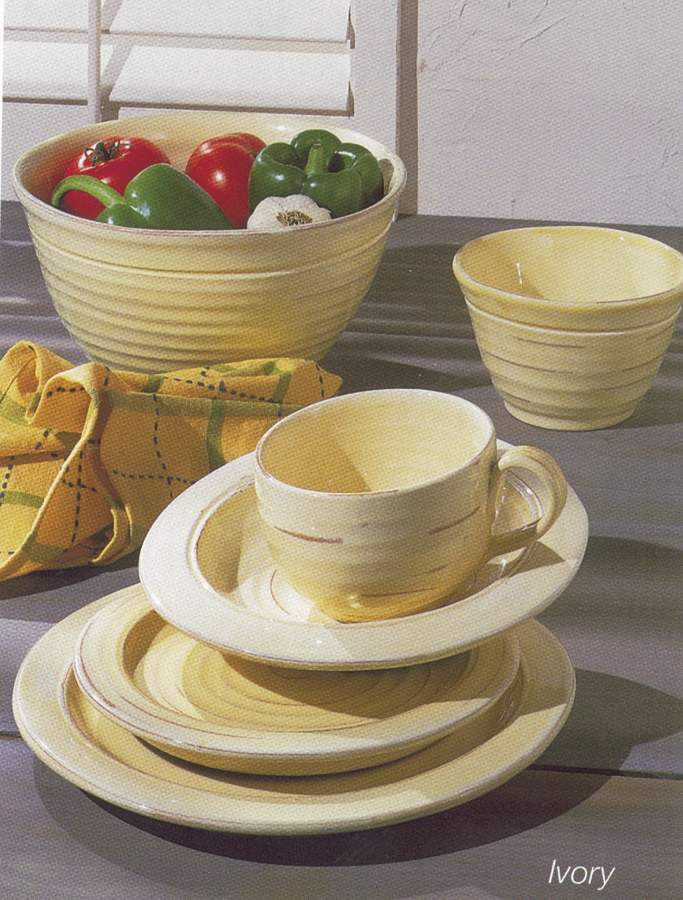 Portofino Ivory 12" Large Salad Serving Bowl by Zrike-1