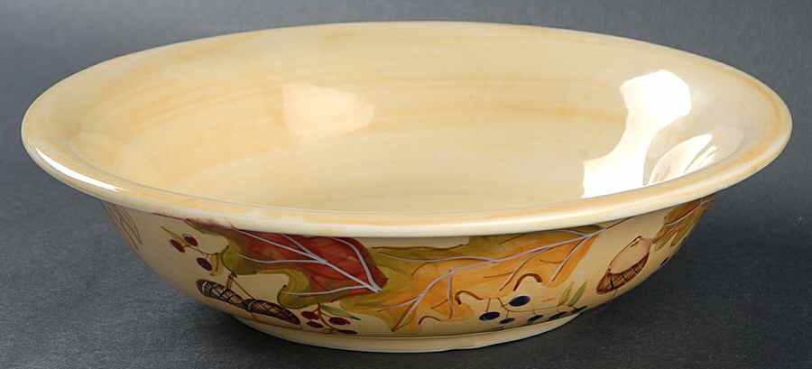 Harvest Leaves Acorns Soup/Cereal Bowl by Zrike-1