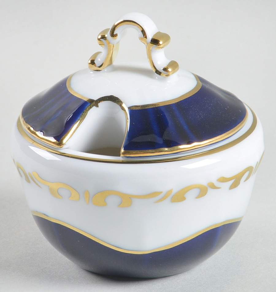 Pompadour III Mustard Jar & Lid by Zsolnay-1