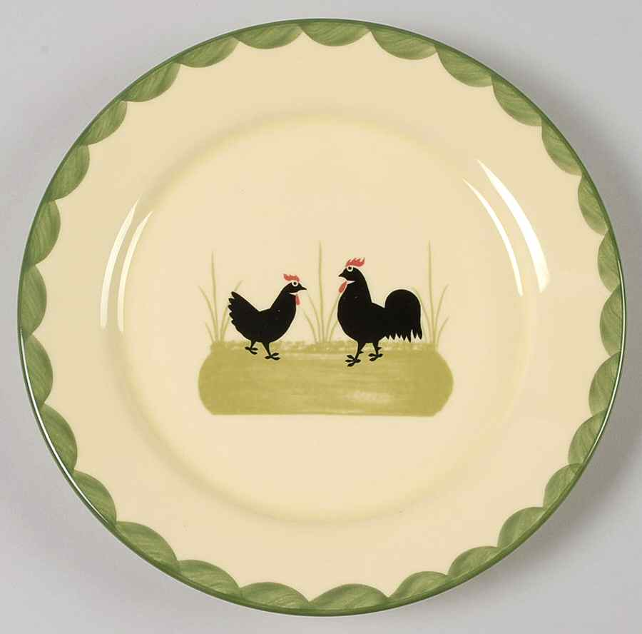 Cocks and Hens Salad Plate by Georg Schmider-1