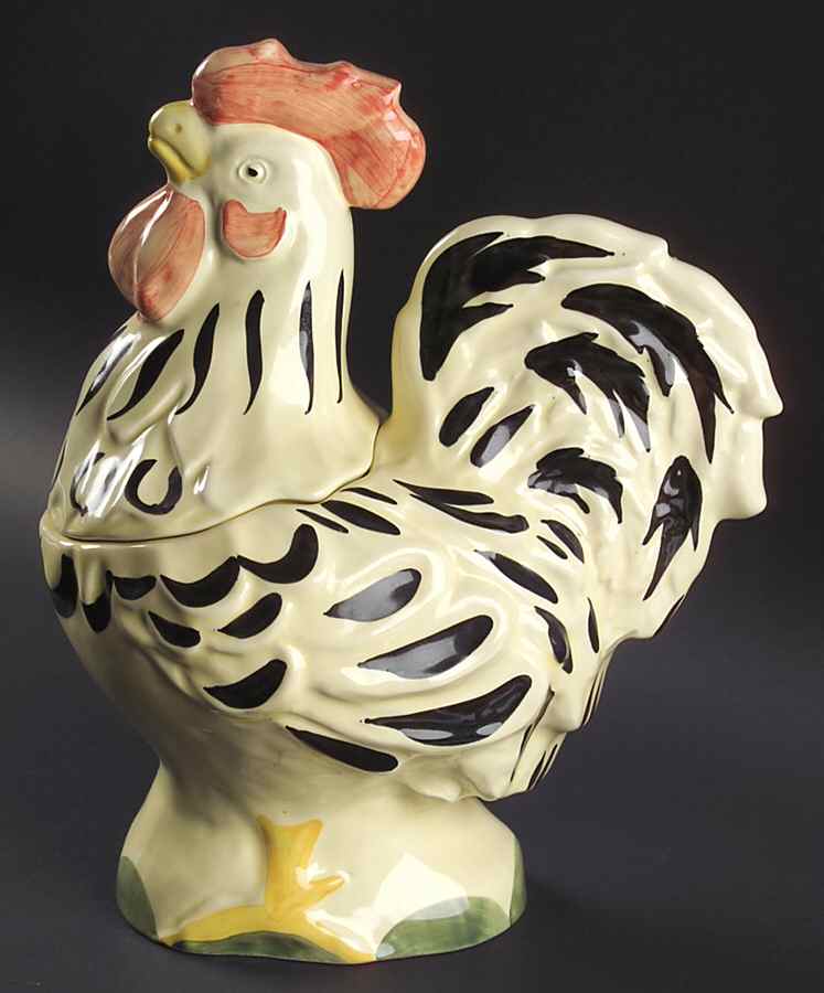 Cocks and Hens Cookie Jar & Lid by Georg Schmider-1