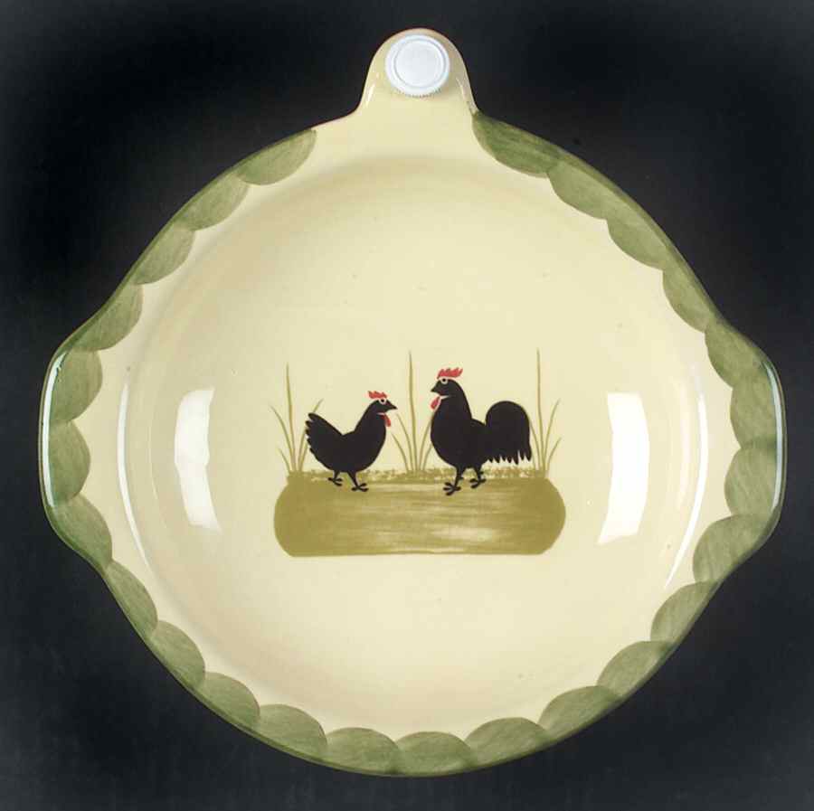 Cocks and Hens Baby Food Warmer Plate by Georg Schmider-1