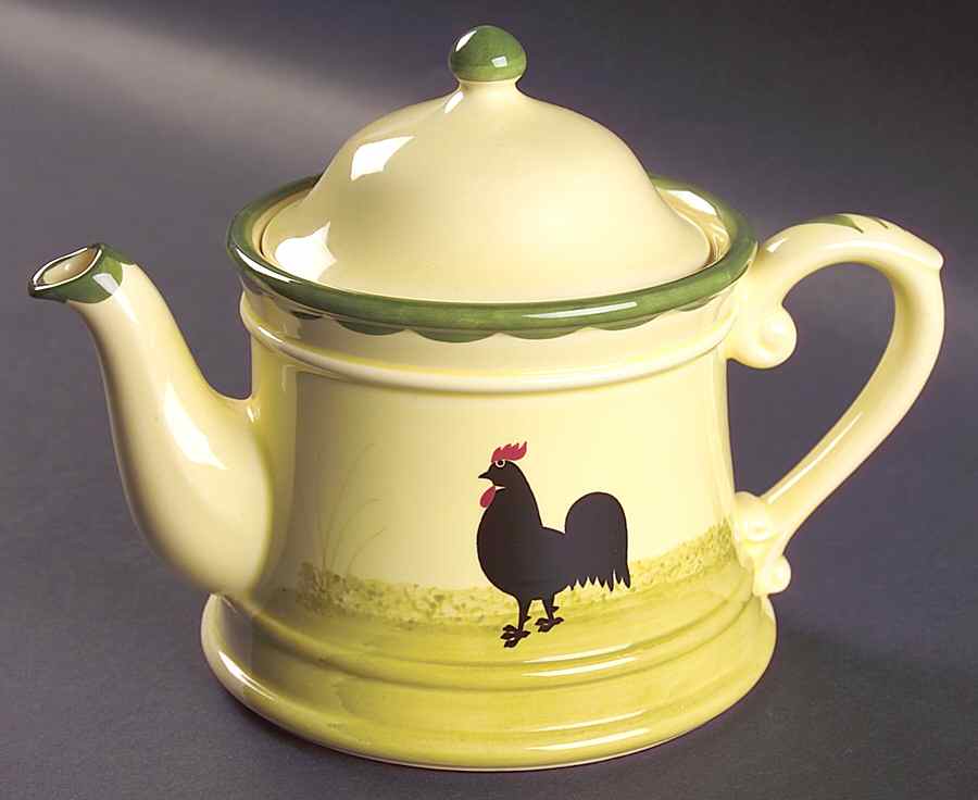 Cocks and Hens Teapot & Lid by Georg Schmider-1