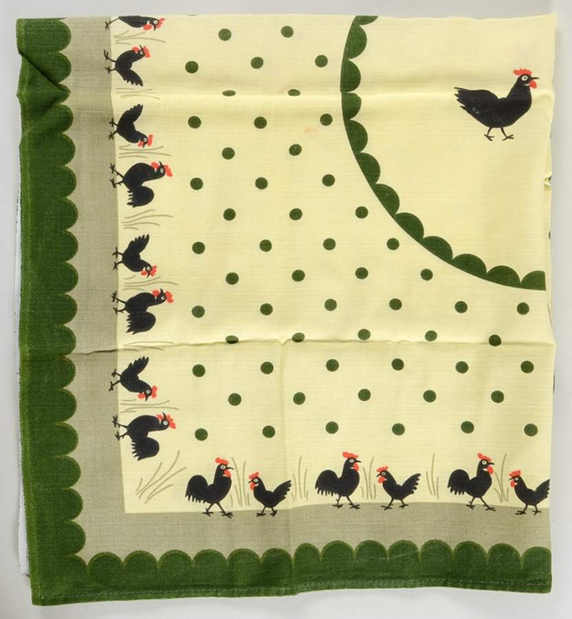Cocks and Hens Square Tablecloth by Georg Schmider-1