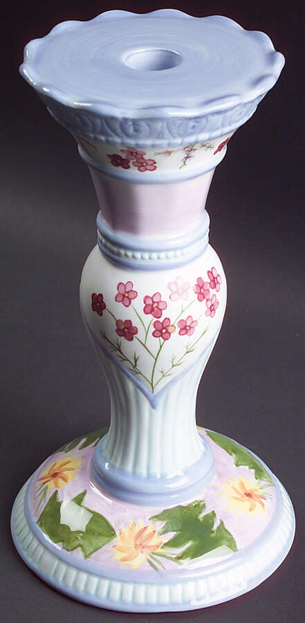 Meadow Bunny 9" Tall Candlestick by Zrike-1