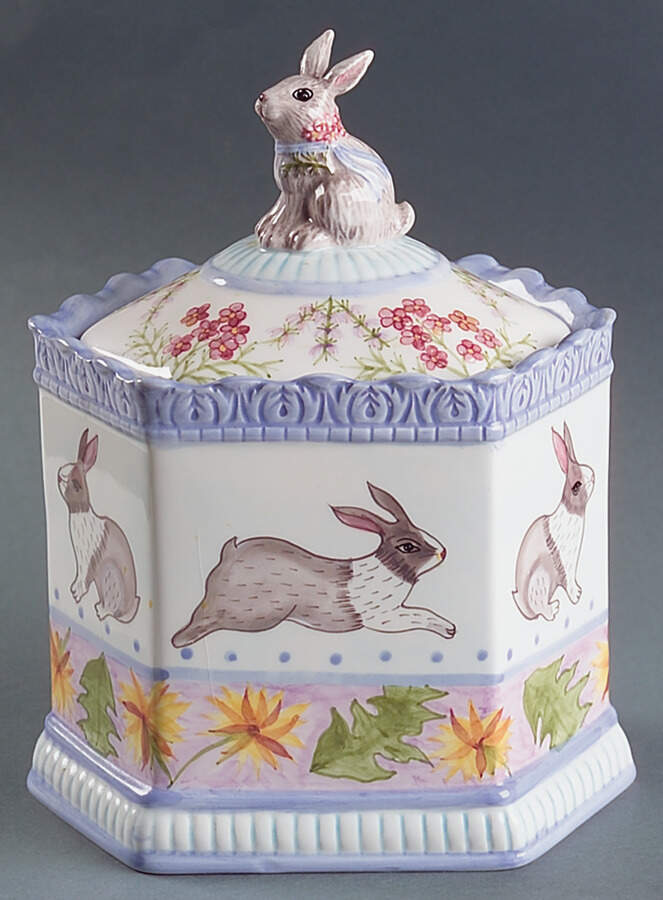 Meadow Bunny Small Canister & Lid by Zrike-1