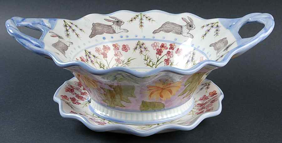Meadow Bunny Fruit Drainer & Underplate by Zrike-1
