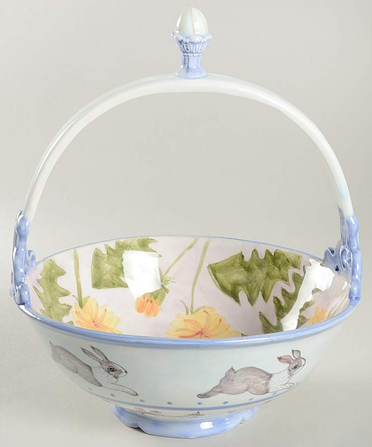 Meadow Bunny 12" Handled Basket by Zrike-1