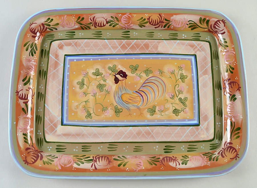 Chanticleer Rectangular Tray by Zrike-1