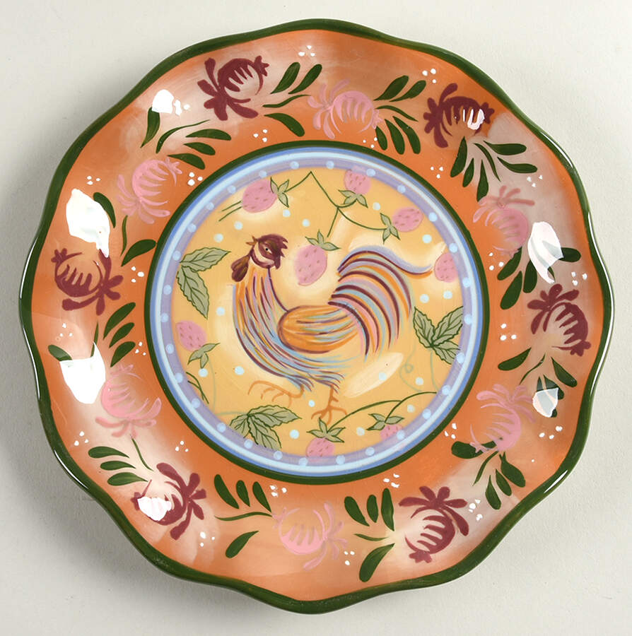 Chanticleer Round Cheese Dish No Lid by Zrike-1