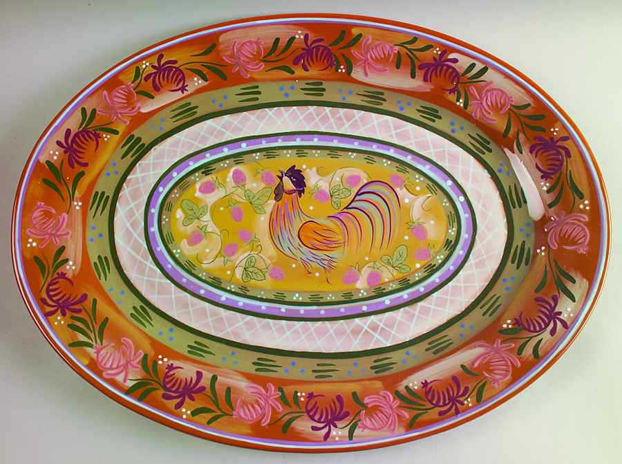 Chanticleer 19" Oval Serving Platter by Zrike-1