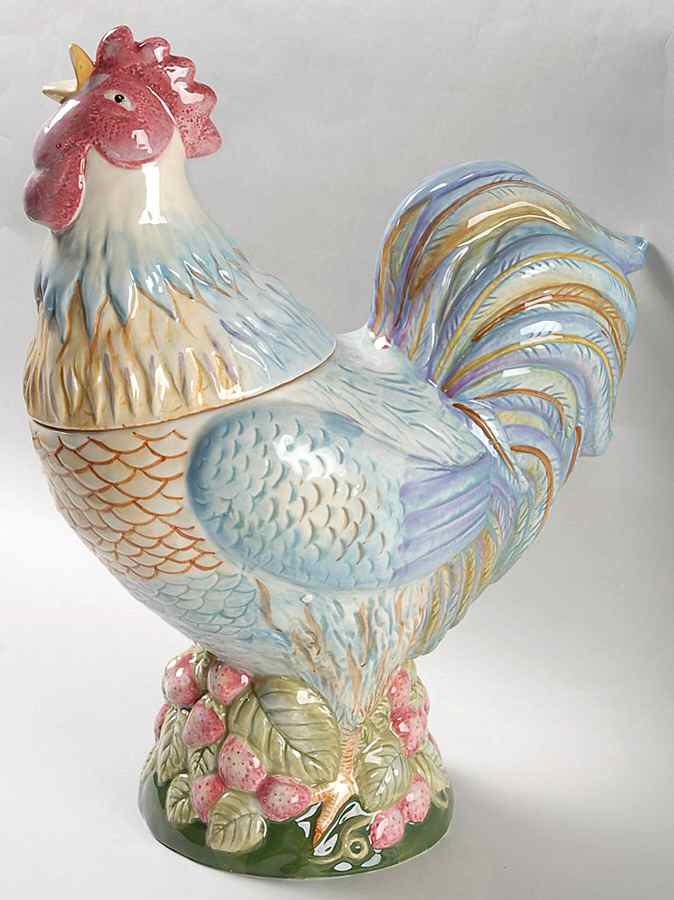 Chanticleer Cookie Jar & Lid by Zrike-1