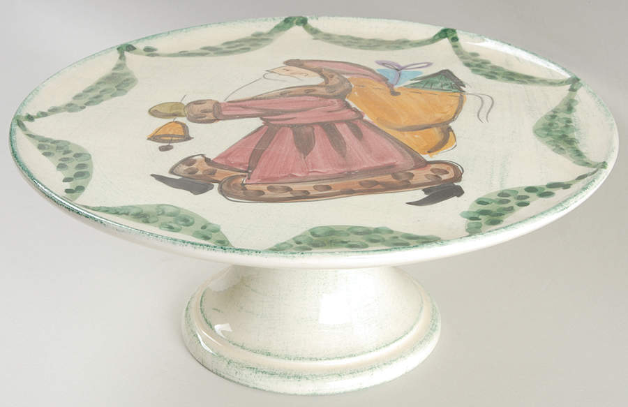Yuletide Footed Cake Plate by Zrike-1