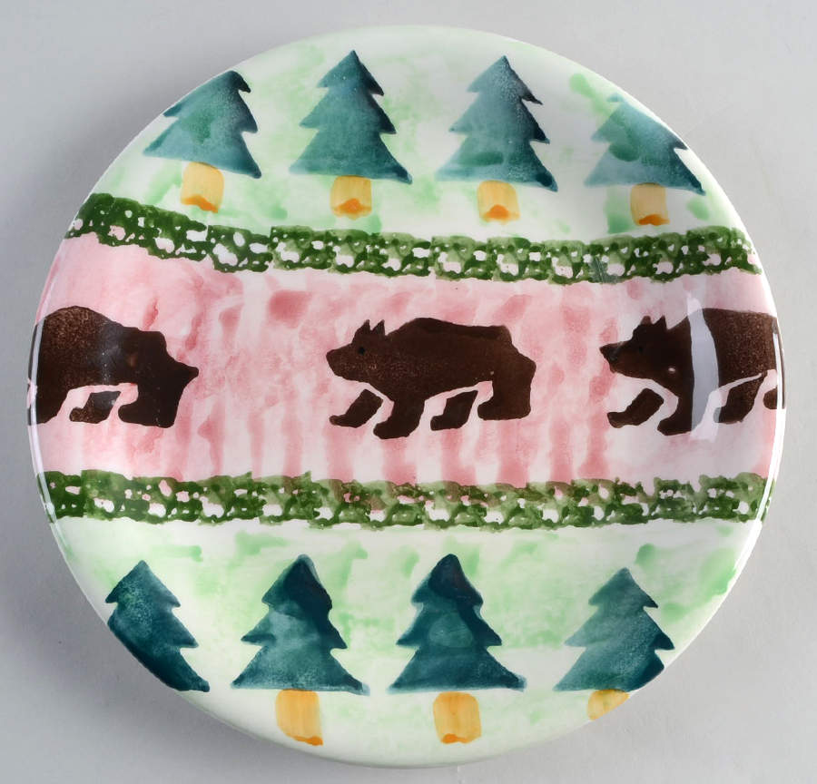 Cabin Fever (Trees, Animals) Dinner Plate by Zrike-1