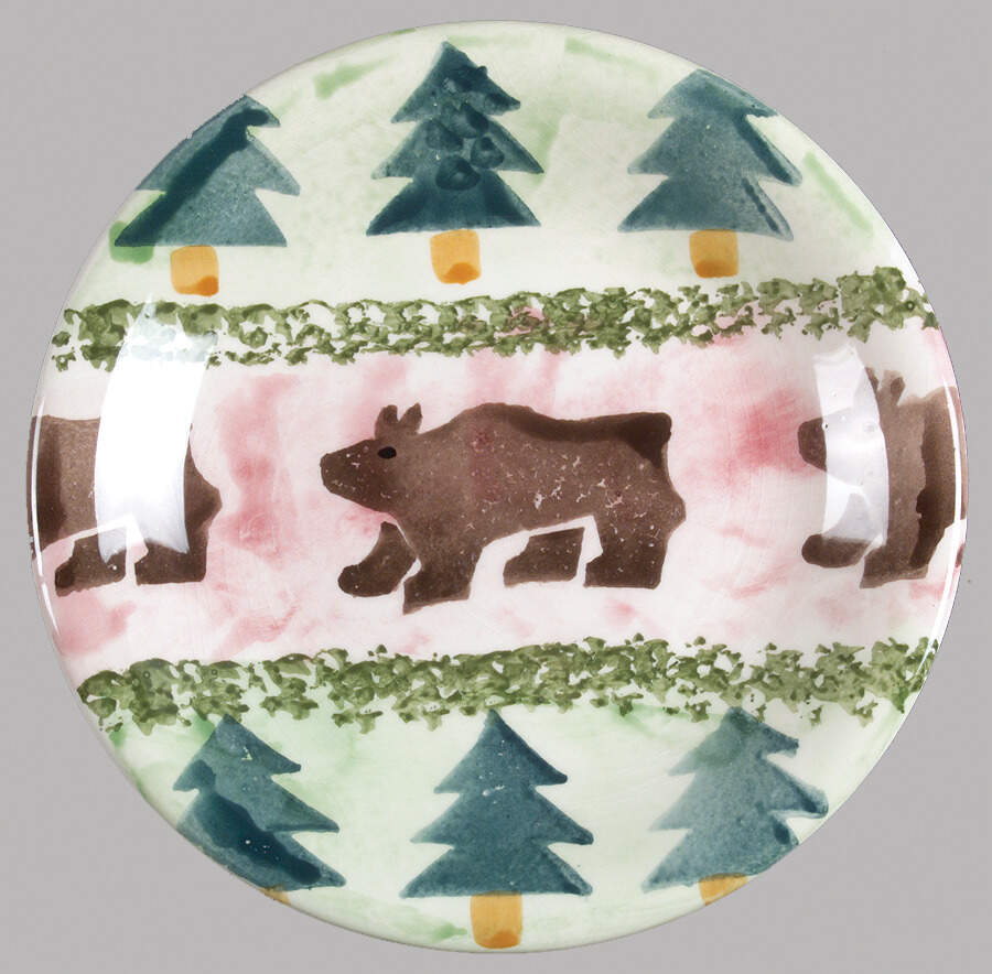 Cabin Fever (Trees, Animals) Salad/Dessert Plate by Zrike-1