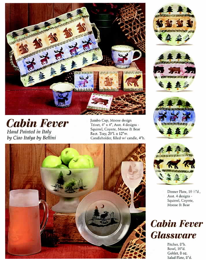 Cabin Fever (Trees, Animals) Square Tray by Zrike-1