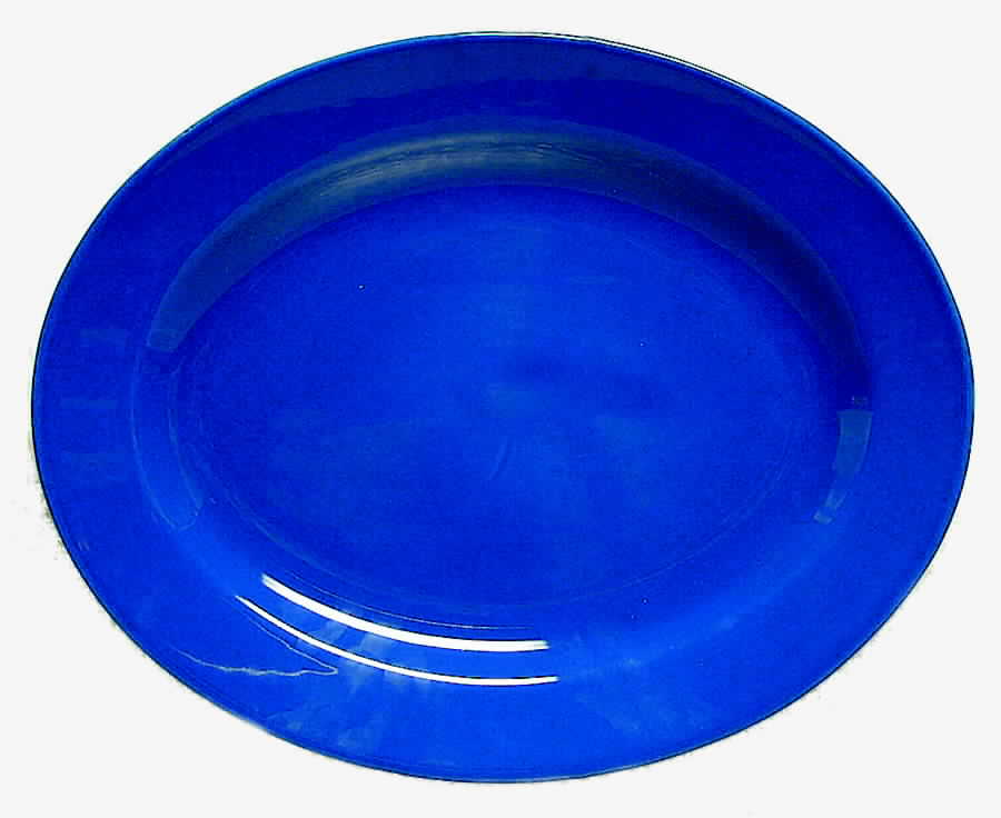 Prisma Blue 15" Oval Serving Platter by Zrike-1