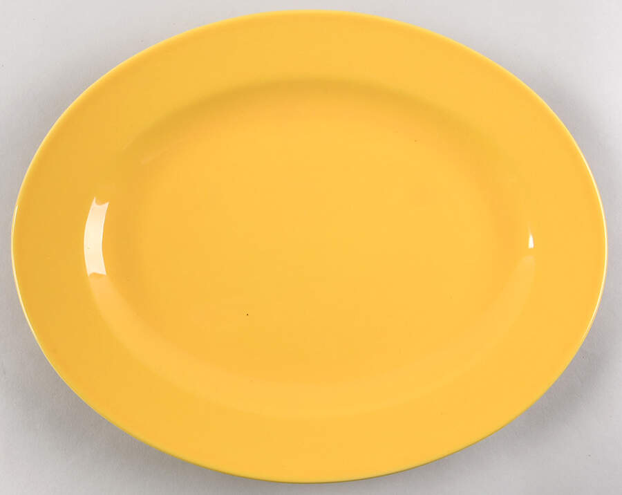 Prisma Yellow (Canary) 15" Oval Serving Platter by Zrike-1