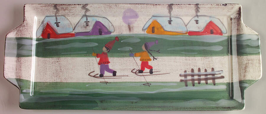 Winter Frolic Handled Serving Tray by Zrike-1