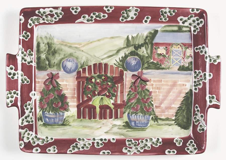 Holiday Estate of Mind Rectangular Tray by Zrike-1