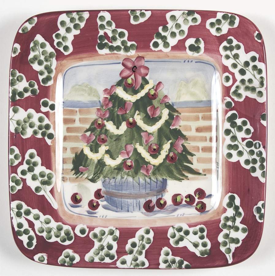 Holiday Estate of Mind Square Salad Plate by Zrike-1
