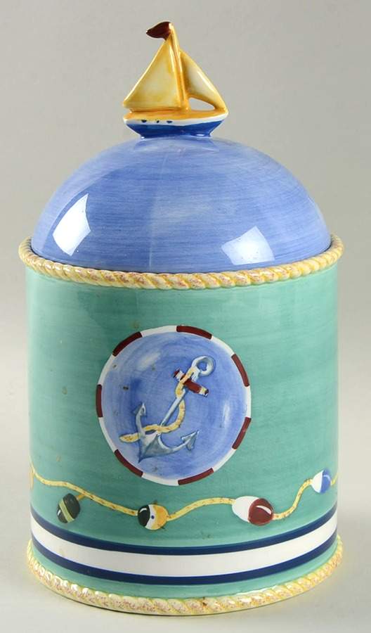 Maritime Collection Small Canister & Lid by Zrike-1