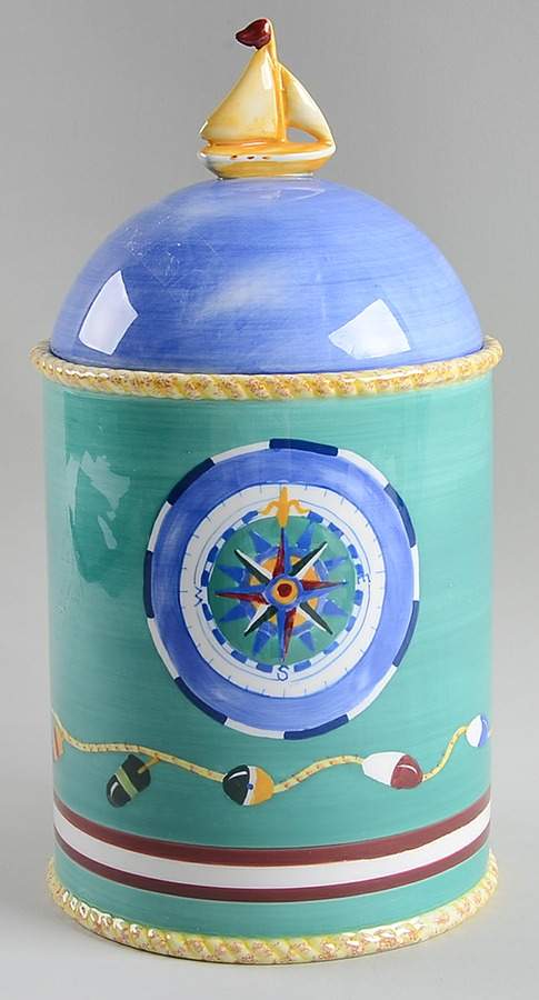 Maritime Collection Medium Canister & Lid by Zrike-1