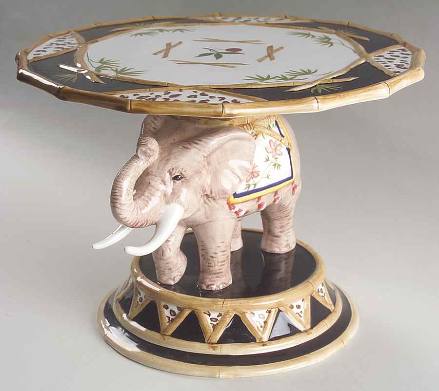 Bamboo Forest 12" Diameter Pedestal Cake Stand by Zrike-1
