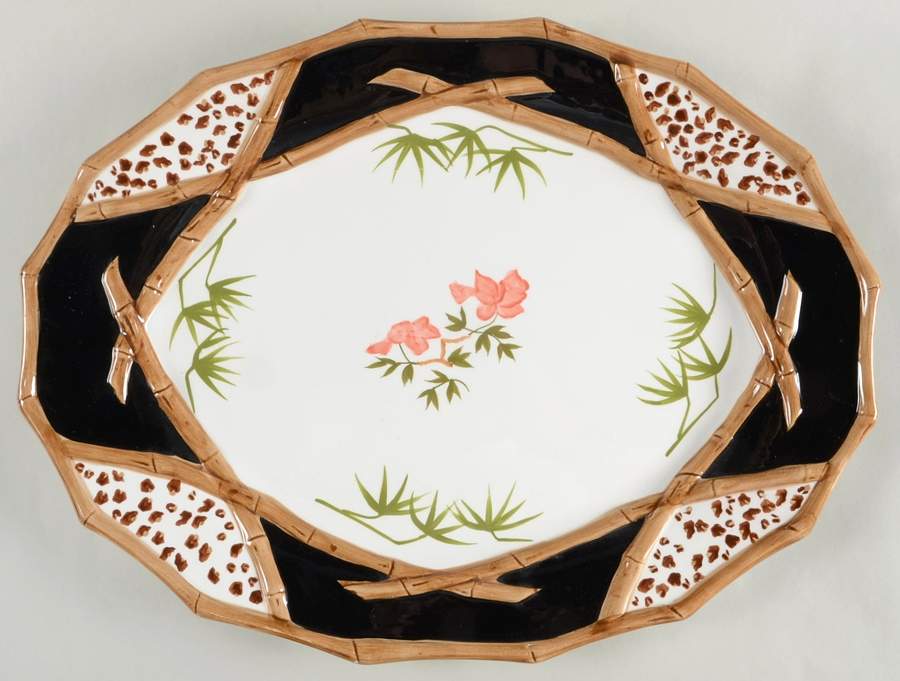 Bamboo Forest 18" Oval Serving Platter by Zrike-1