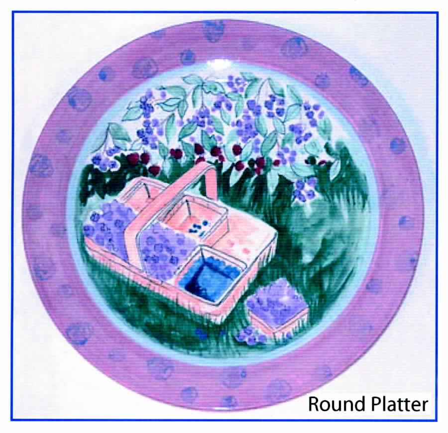 In The Garden 13" Chop Plate (Round Platter) by Zrike-1