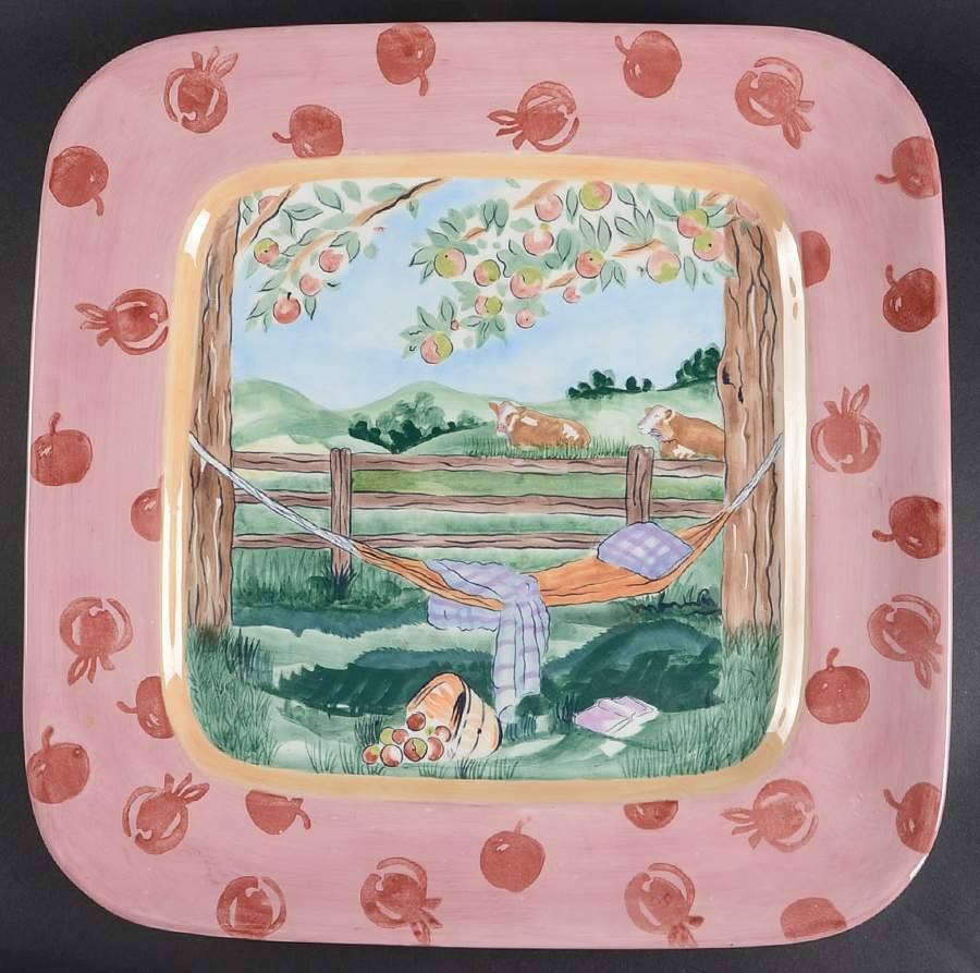 In The Garden 16" Square Serving Platter by Zrike-1