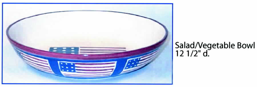 We Pledge Allegiance 12" Large Salad Serving Bowl by Zrike-1