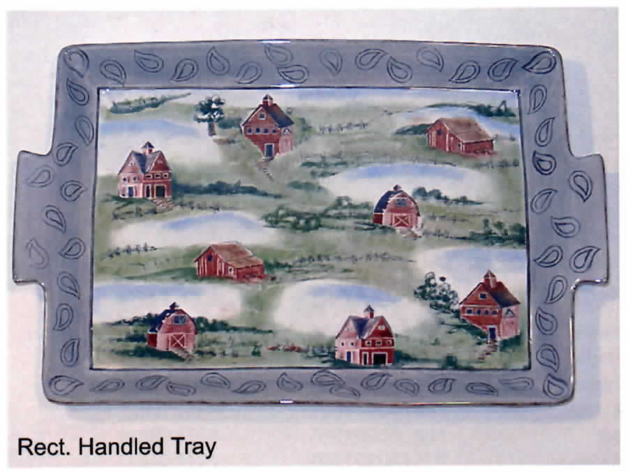 Barnyards & Bandanas Rectangular Tray by Zrike-1