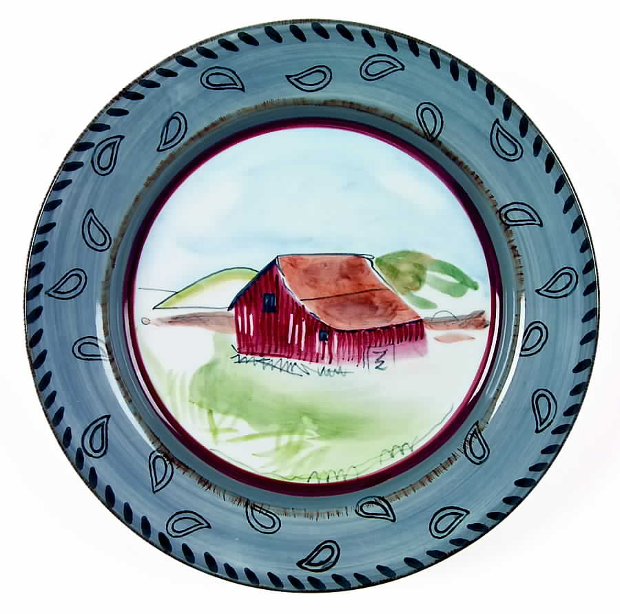 Barnyards & Bandanas Salad/Dessert Plate by Zrike-1