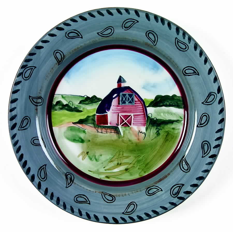 Barnyards & Bandanas Salad/Dessert Plate by Zrike-1