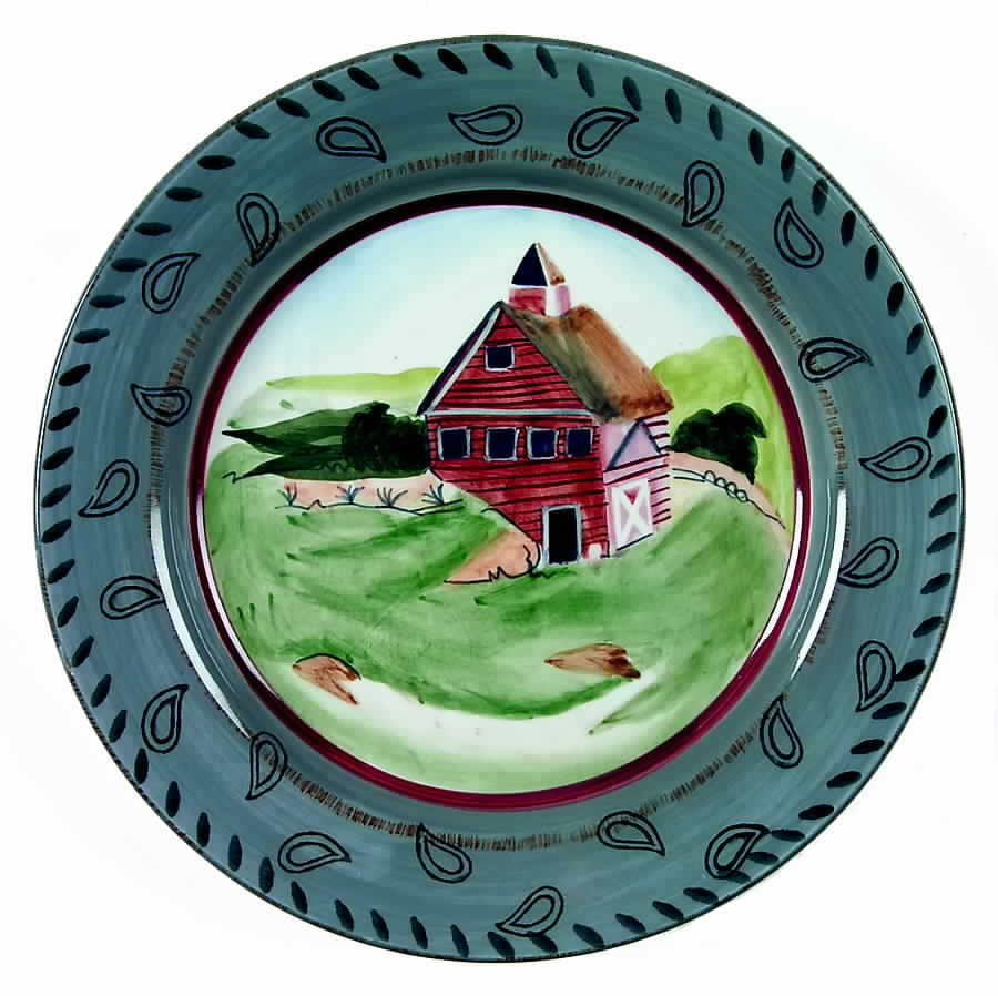 Barnyards & Bandanas Salad/Dessert Plate by Zrike-1