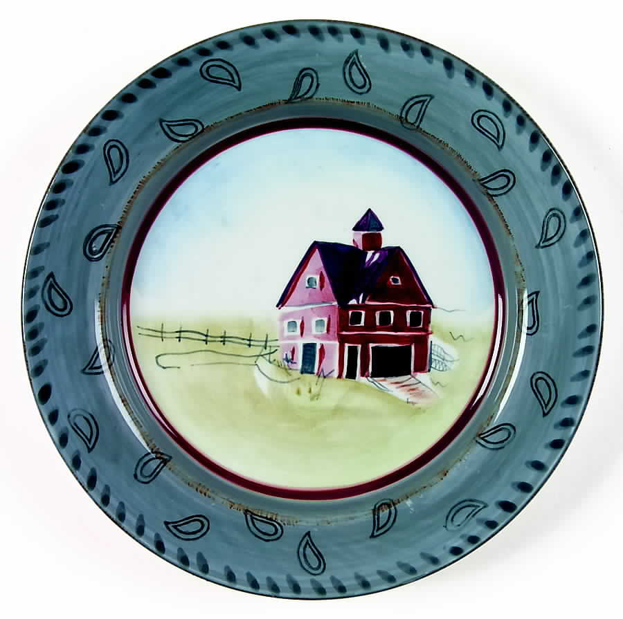 Barnyards & Bandanas Salad/Dessert Plate by Zrike-1