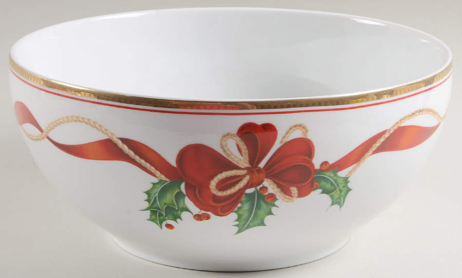 Holiday Splendour 9" Salad Serving Bowl by Zrike-1