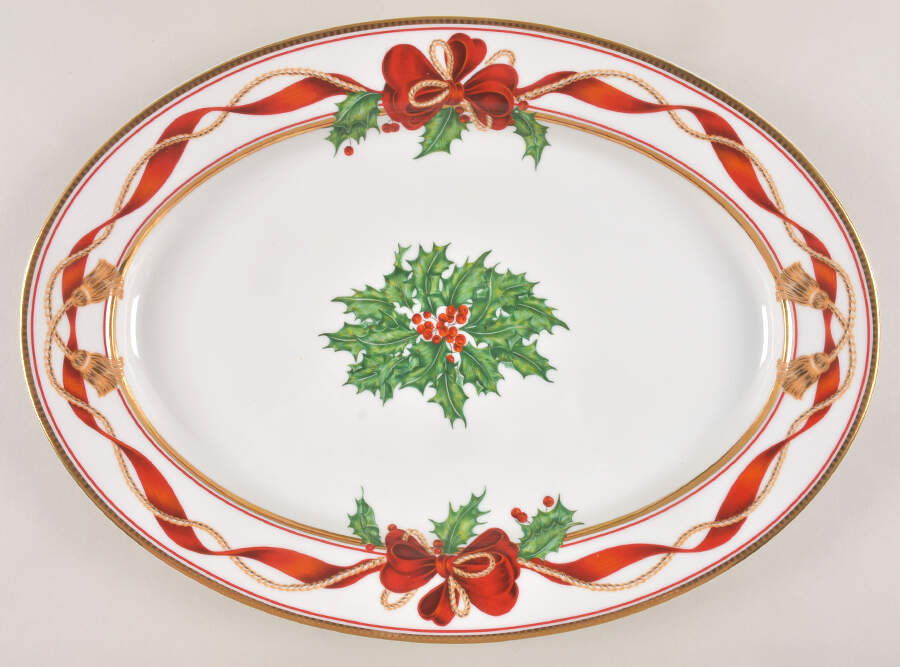 Holiday Splendour 15" Oval Serving Platter by Zrike-1