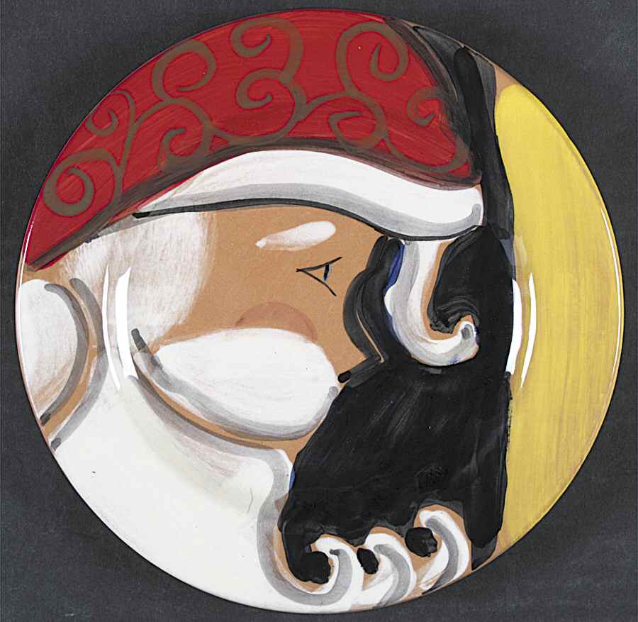 Jolly St. Nick Salad/Dessert Plate by Zrike-1