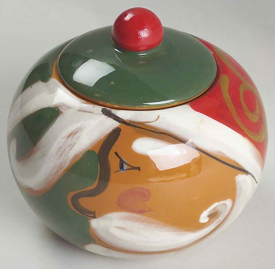 Jolly St. Nick Sugar Bowl & Lid by Zrike-1