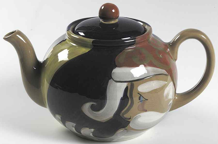 Jolly St. Nick Teapot & Lid by Zrike-1