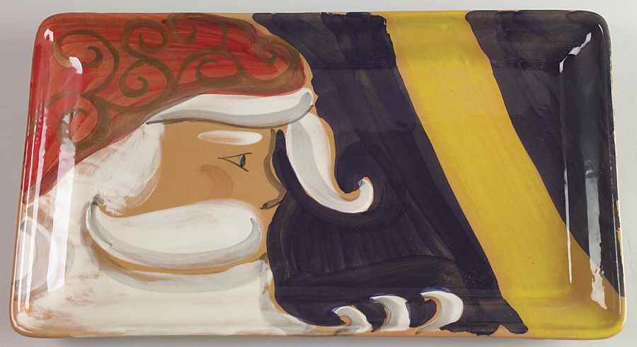 Jolly St. Nick Rectangular Tray by Zrike-1